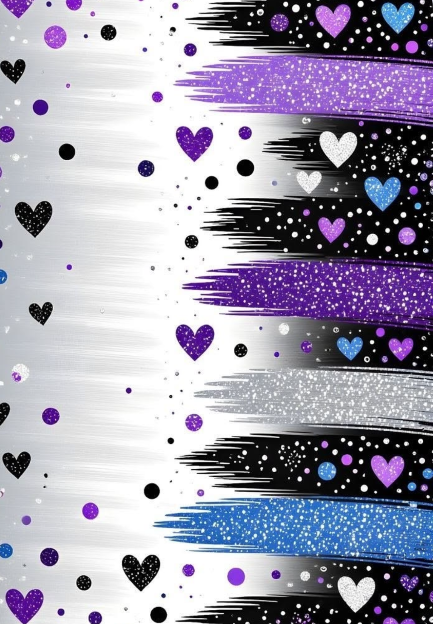 Blue and Purple Hearts