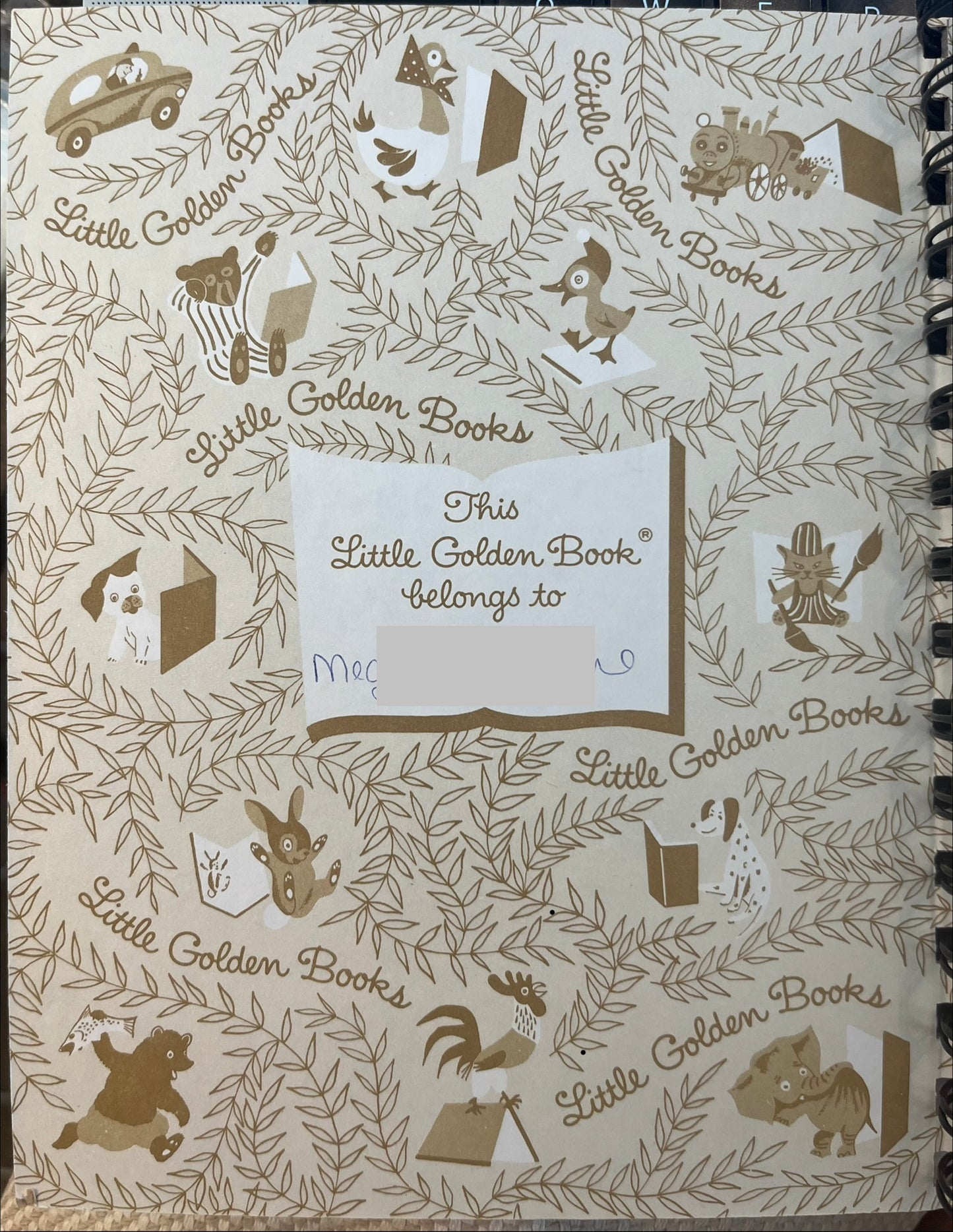 Little Golden Book - Pinocchio Junk Journal **name written front cover**
