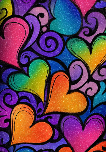 Glitter Hearts