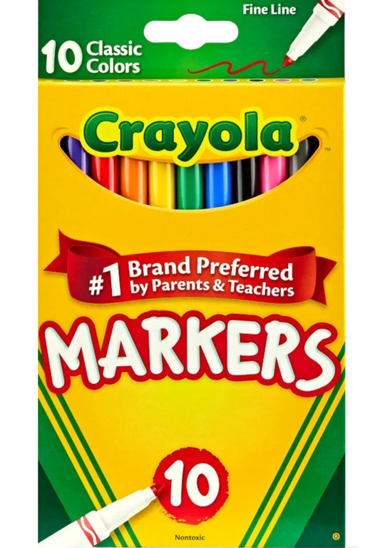 -Crayola Markers - 10 Markers