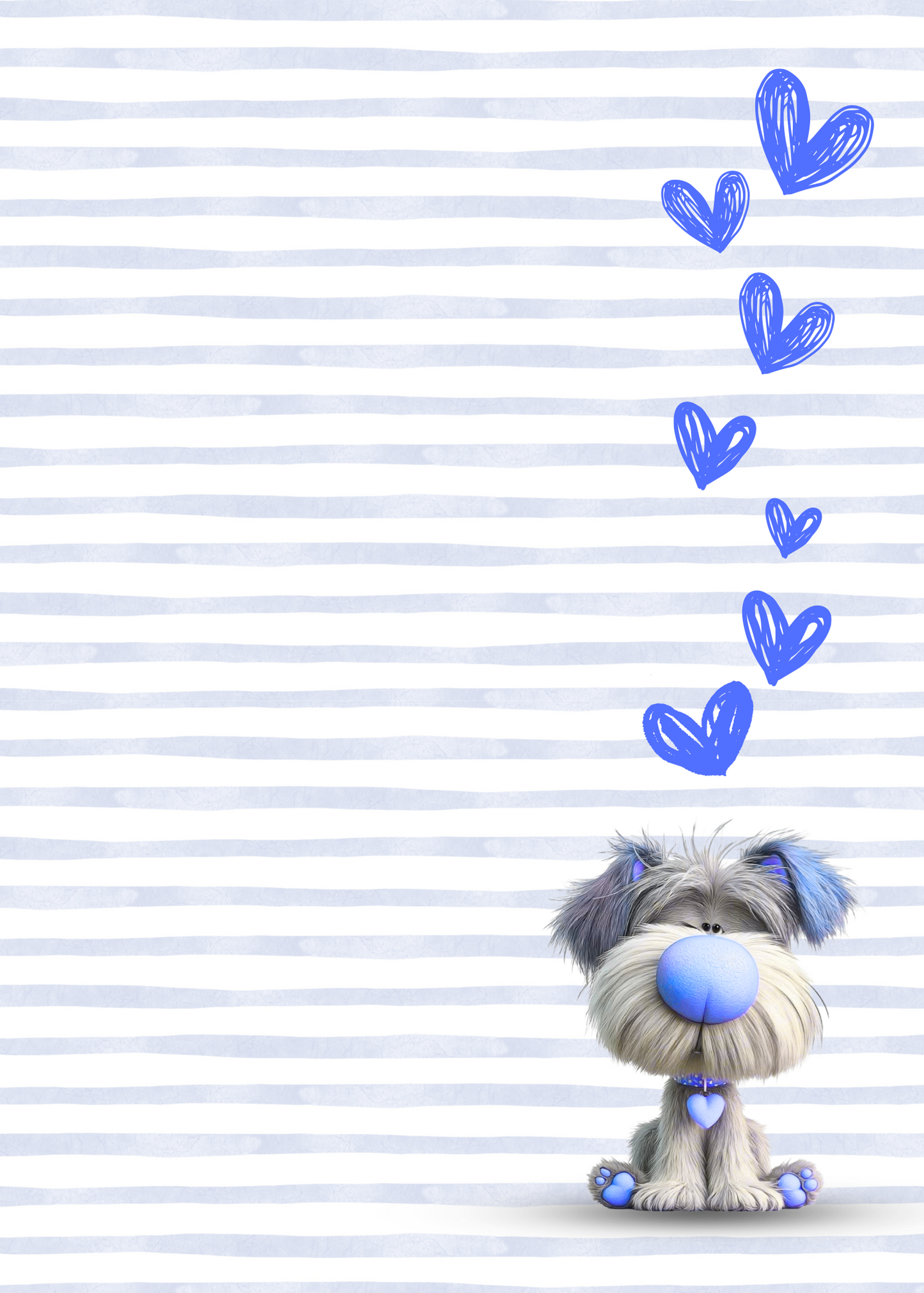 Dog and Hearts - Note Pad