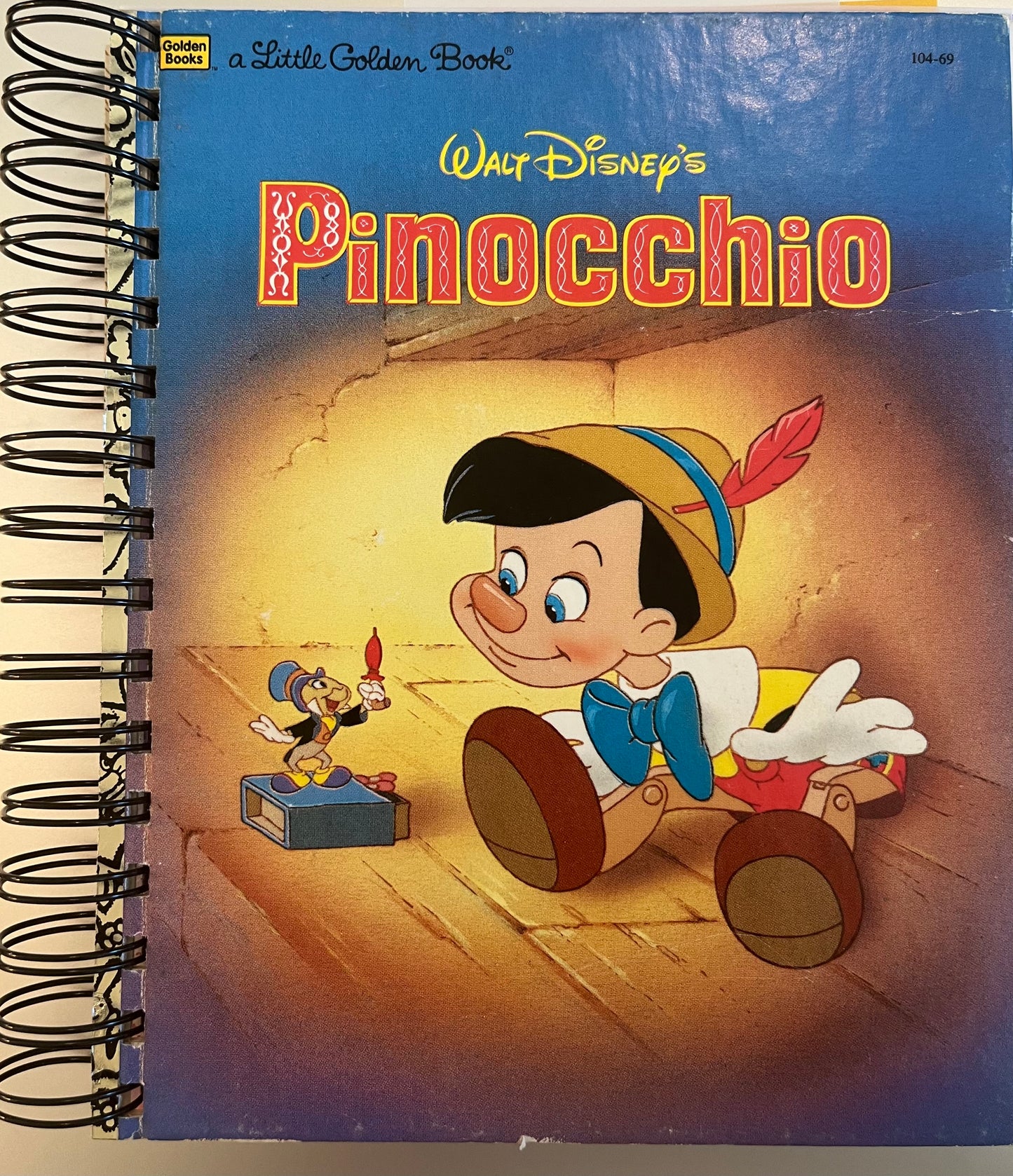 Little Golden Book - Pinocchio Junk Journal **name written front cover**