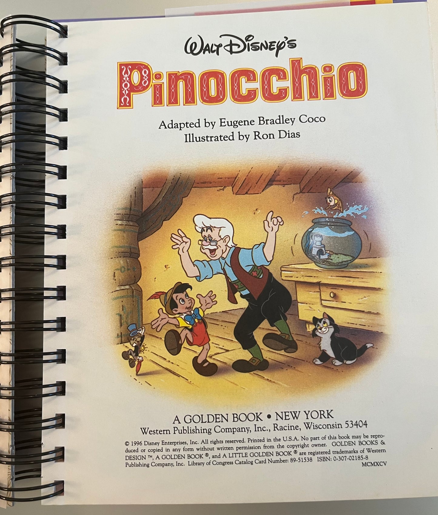 Little Golden Book - Pinocchio Junk Journal **name written front cover**