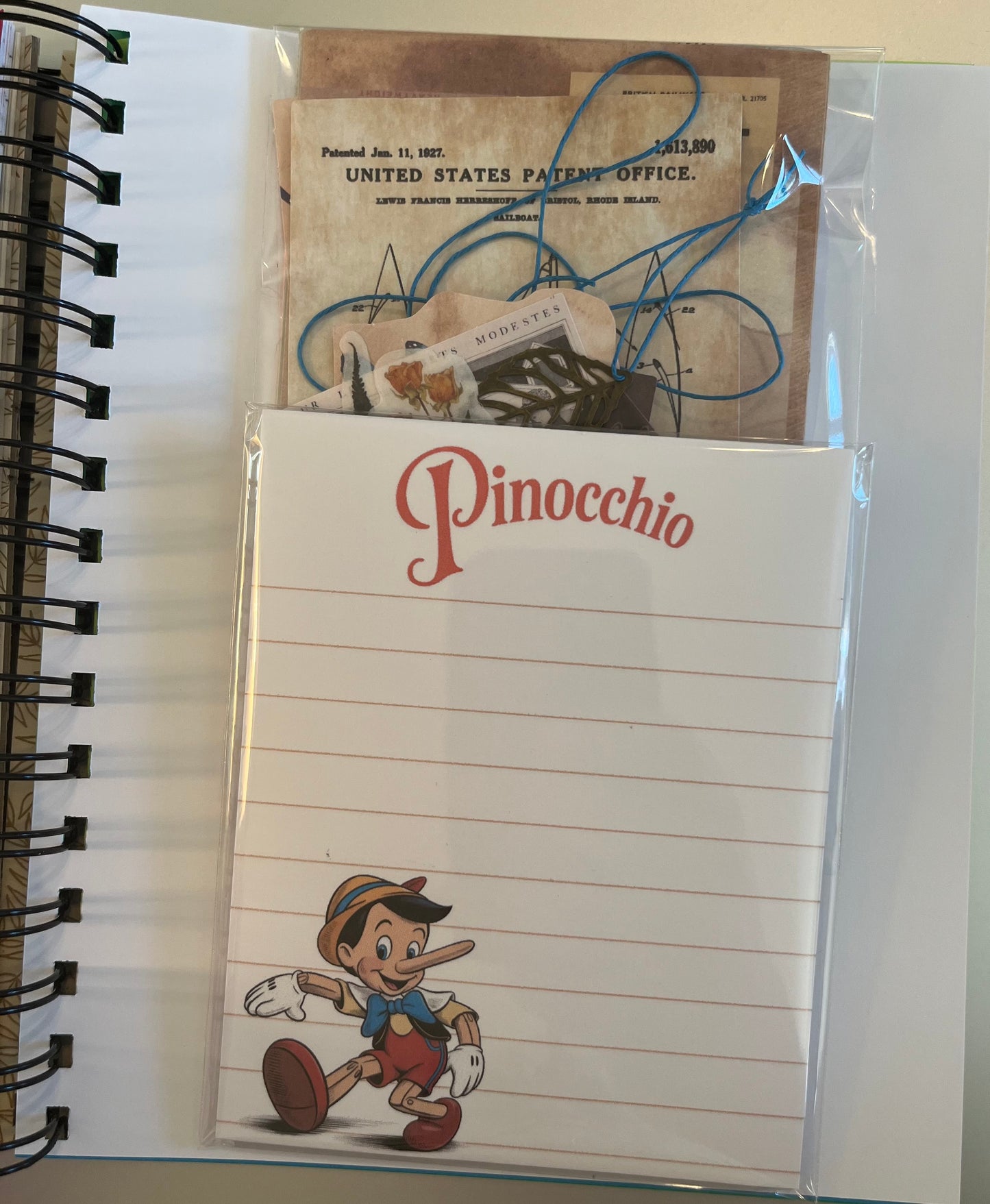 Little Golden Book - Pinocchio Junk Journal **name written front cover**