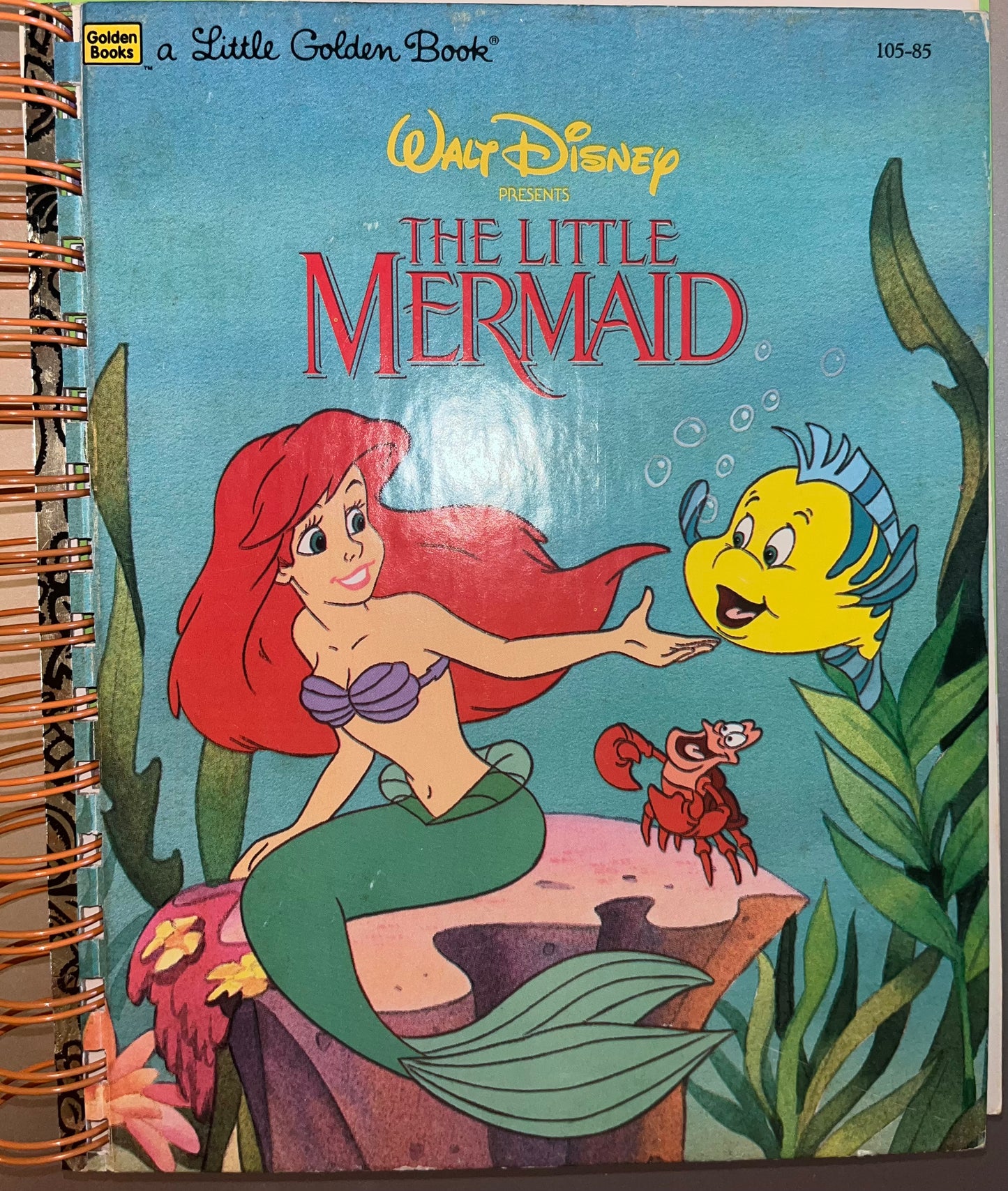 Little Golden Book - Little Mermaid Junk Journal **name written front cover**
